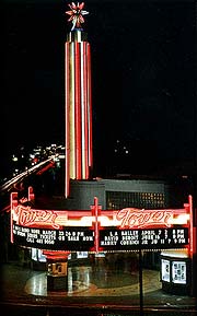 The Tower's neon Exterior- click to enlarge